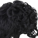 Women Synthetic Short Hair Wig Spiral Wavy Curly Style with Oblique Bangs Hairpieces, Cosplay Party Daily Costume Use - Heat Safe