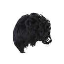 Women Synthetic Short Hair Wig Spiral Wavy Curly Style with Oblique Bangs Hairpieces, Cosplay Party Daily Costume Use - Heat Safe