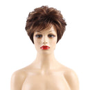Women Synthetic Short Wavy Curly Hair Wig - Oblique Bangs Layered Hairpieces - Heat Safe - Cosplay, Party, Costume