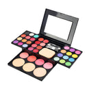 Professional 39 Color Eyeshadow Palette Kit Foundation Powder Blusher Cosmetic Lipstick Set with Makeup Puff Eyeshadow Brushes