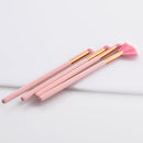 4x Makeup Beauty Brush Set Kit - Eye Contouring Eyeshadow, Cheek Powder Blusher Blending Fan Shape Brushes