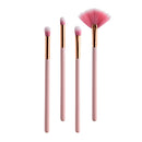 4x Makeup Beauty Brush Set Kit - Eye Contouring Eyeshadow, Cheek Powder Blusher Blending Fan Shape Brushes