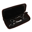 Barber Hair Cutting Thinning Scissors Shears Set & Comb Pouch Cleaner Cloth