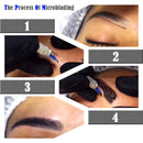 Eyebrow Permanent Makeup Kit Tattoo Pen Practice Skin Pigment Cup Holder Set
