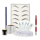 Eyebrow Permanent Makeup Kit Tattoo Pen Practice Skin Pigment Cup Holder Set
