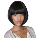 12'' Lady's Full Bangs Wig Short Synthetic Wigs Straight Bobo Hair for Daily