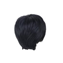 Trendy Real Human Hair Wig Short Black Pixie Cut Wigs for Women with Bangs Free Wigs Cap (11" Black)
