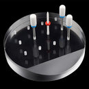 Acrylic 12 Holes Manicure Nail Drill Bit Holder Stand Display Storage Organizer Grinding Head Base Container Station