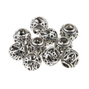 10pcs Mixed Designs Dread Locks Braiding Beads Silver Metal Cuffs Hair Accessories Jewelry Decoration
