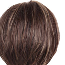 HEAT RESISTANT Women Girls Short Natural Looking Straight 100% Real Human Hair Wigs With Cap for Cosplay Party Daily Use Brown