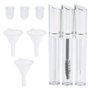 3 Packs 5ml Empty Mascara Tubes Eyelash Growth Oil Cream Lip Gloss Vials Bottle Funnels