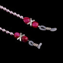 2 Pieces Pink/White Pearl Beaded Eyeglass Chain Sunglass Holder Strap Lanyard
