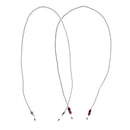 2 Pieces Pink/White Pearl Beaded Eyeglass Chain Sunglass Holder Strap Lanyard