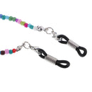 Anti Slip Colorful Beads Plush Ball Eyeglass Holder Chain Necklace Lady Girl