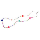 Anti Slip Colorful Beads Plush Ball Eyeglass Holder Chain Necklace Lady Girl
