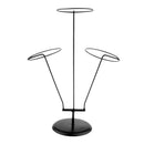 3 Layered Metal Hats Cap Storage Display Holder Scarf Wigs Rack Stand Black