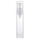 10ML Clear Empty Refillable Airless Pump Cream Lotion Bottle Cosmetic Container Fine Mist Spray Bottle, Pack of 5