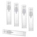 10ML Clear Empty Refillable Airless Pump Cream Lotion Bottle Cosmetic Container Fine Mist Spray Bottle, Pack of 5