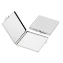 2PCS Makeup Mirror for Purses and travel Double Sides Portable Foldable Pocket Metal Makeup Compact Mirror Woman Cosmetic Mirror Square