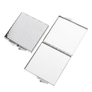 2PCS Makeup Mirror for Purses and travel Double Sides Portable Foldable Pocket Metal Makeup Compact Mirror Woman Cosmetic Mirror Square