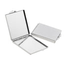 2PCS Makeup Mirror for Purses and travel Double Sides Portable Foldable Pocket Metal Makeup Compact Mirror Woman Cosmetic Mirror Square