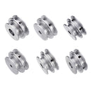 Aluminum Alloy Double Groove 60&50MM Pulley Wheel 8-20MM Fixed Bore Pulley for Motor Shaft 10MM Belt