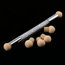 Nail Art Brush, Dual Tipped Ombre Nail Art Sponge Brush for DIY Gradient Blooming UV Gel Nails - White