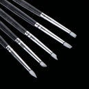 5Pcs Nail Design Brushes Set Acrylic Clear Handle,Ultra-small Silicone Nail Tools Painting Pen Flower Pen Salon DIY Carving Nail Supplies