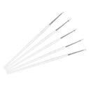 5Pcs Nail Design Brushes Set Acrylic Clear Handle,Ultra-small Silicone Nail Tools Painting Pen Flower Pen Salon DIY Carving Nail Supplies
