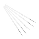 5Pcs Nail Design Brushes Set Acrylic Clear Handle,Ultra-small Silicone Nail Tools Painting Pen Flower Pen Salon DIY Carving Nail Supplies
