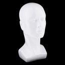 White Male Mannequin Head Sunglasses Headphone Hair Wigs Cap Glasses Display Manikin Model Stand Holder for Salon Retail Stores Showcase