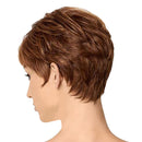 11 inch Women Short Brown Wig, 100% Human Hair Full Wig Hairpieces Heat Resistant, Lady Cosplay Party Costume Daily Wear Wig