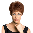 11 inch Women Short Brown Wig, 100% Human Hair Full Wig Hairpieces Heat Resistant, Lady Cosplay Party Costume Daily Wear Wig
