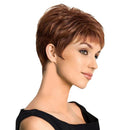 11 inch Women Short Brown Wig, 100% Human Hair Full Wig Hairpieces Heat Resistant, Lady Cosplay Party Costume Daily Wear Wig