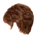 11 inch Women Short Brown Wig, 100% Human Hair Full Wig Hairpieces Heat Resistant, Lady Cosplay Party Costume Daily Wear Wig