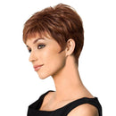 11 inch Women Short Brown Wig, 100% Human Hair Full Wig Hairpieces Heat Resistant, Lady Cosplay Party Costume Daily Wear Wig
