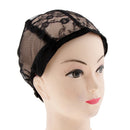 Black Hair Net Wig Cap for Women Making Wig with Adjustable Straps Swiss Lace Medium Size