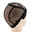 Black Hair Net Wig Cap for Women Making Wig with Adjustable Straps Swiss Lace Medium Size