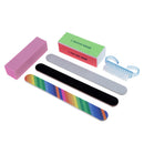 6Pcs Nail Art Tools Set Buffer Block Manicure Files Sanding Polishing Nail Dust Cleaning Brush For Acrylic UV Gel Nail Design