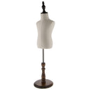 Detachable Kids Mannequin Torso Body Dress Form with Wood Stand, Medium Size,Adjustable Height, for Dress Clothing Display Beige