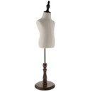 Detachable Kids Mannequin Torso Body Dress Form with Wood Stand, Medium Size,Adjustable Height, for Dress Clothing Display Beige