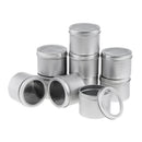10pcs 100ml Empty Cosmetic Pots Lip Balm Container Jar Small Powder Silver Aluminum Tins with Clear Lid