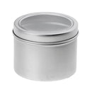 10pcs 100ml Empty Cosmetic Pots Lip Balm Container Jar Small Powder Silver Aluminum Tins with Clear Lid