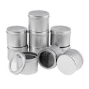 10pcs 100ml Empty Cosmetic Pots Lip Balm Container Jar Small Powder Silver Aluminum Tins with Clear Lid