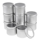 10pcs 100ml Empty Cosmetic Pots Lip Balm Container Jar Small Powder Silver Aluminum Tins with Clear Lid