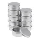 10pcs 150ml Empty Cosmetic Pots Lip Balm Container Jar Small Powder Silver Aluminum Tins with Screw Lid