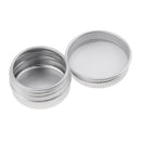 5 ml Silver Small Aluminum Round Lip Balm Tin Storage Jar Containers with Screw Cap for Lip Balm, Cosmetic, Candles or Tea ( Pack of 10 )