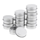 5 ml Silver Small Aluminum Round Lip Balm Tin Storage Jar Containers with Screw Cap for Lip Balm, Cosmetic, Candles or Tea ( Pack of 10 )