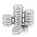 5 ml Silver Small Aluminum Round Lip Balm Tin Storage Jar Containers with Screw Cap for Lip Balm, Cosmetic, Candles or Tea ( Pack of 10 )