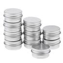 5 ml Silver Small Aluminum Round Lip Balm Tin Storage Jar Containers with Screw Cap for Lip Balm, Cosmetic, Candles or Tea ( Pack of 10 )